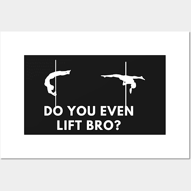 Do You Even Lift Bro  - Pole Dance Design Wall Art by Liniskop